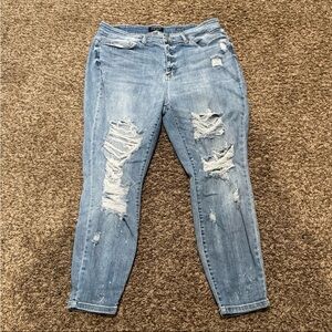 Judy blue skinny fit, distressed jeans size 20 W